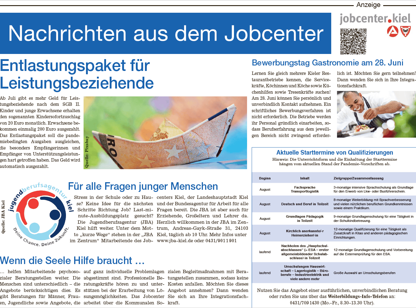 Vorschau der Sonderseite des Jobcenters