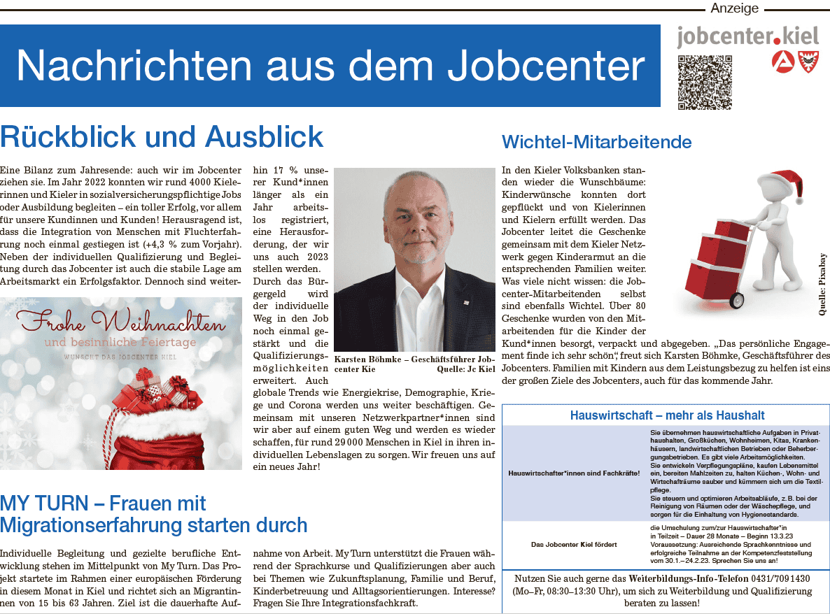 Vorschau der Sonderseite des Jobcenters
