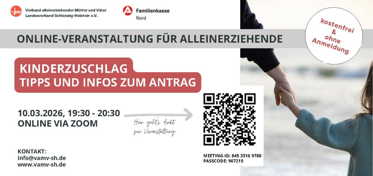 Veranstaltung Kinderzuschlag für Alleinerziehende